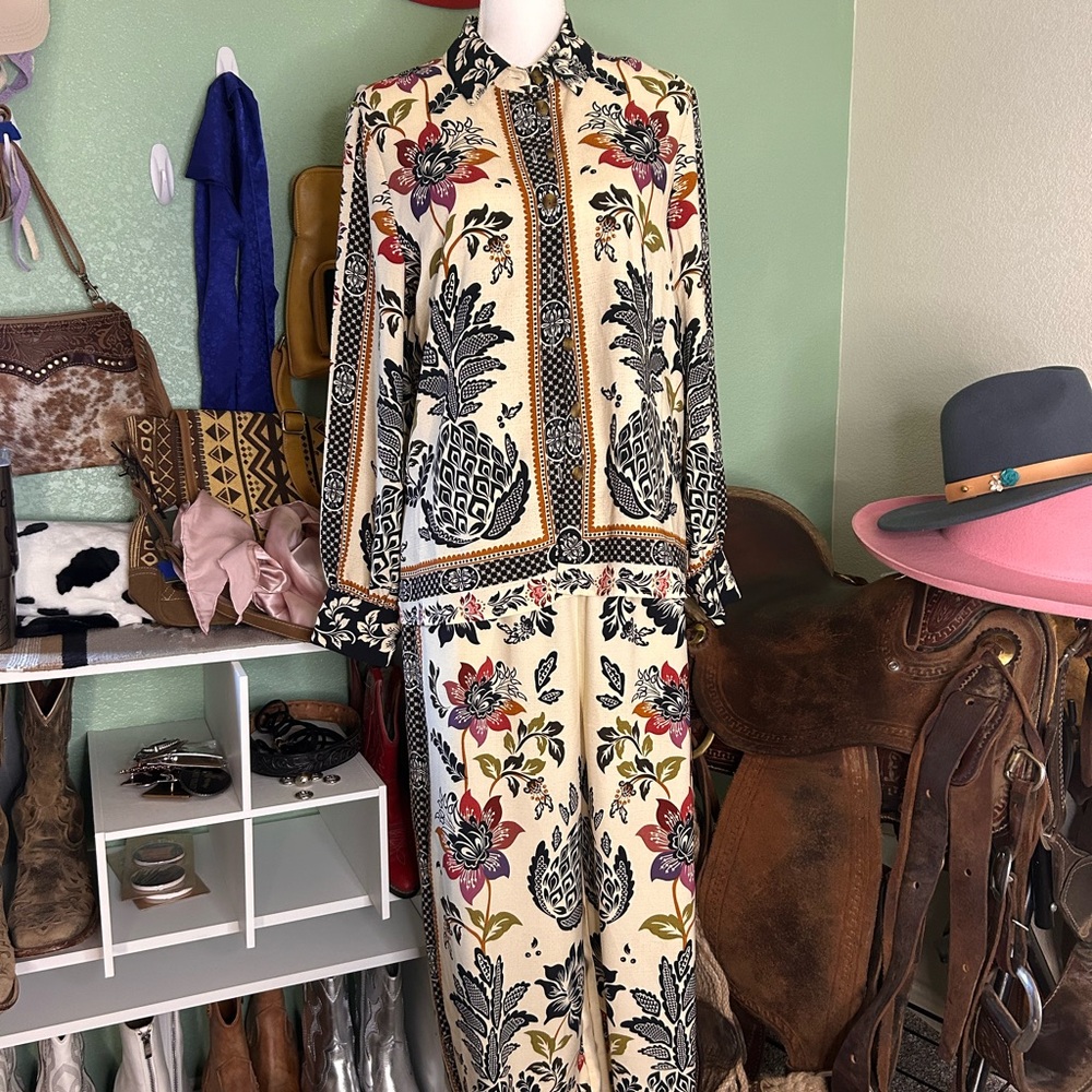 Rachel Zoe Multicolor Floral pant set